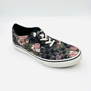 Vans shoes Doheny Floral Checkerboard Sneakers classic lace up Women’s Size 5.5